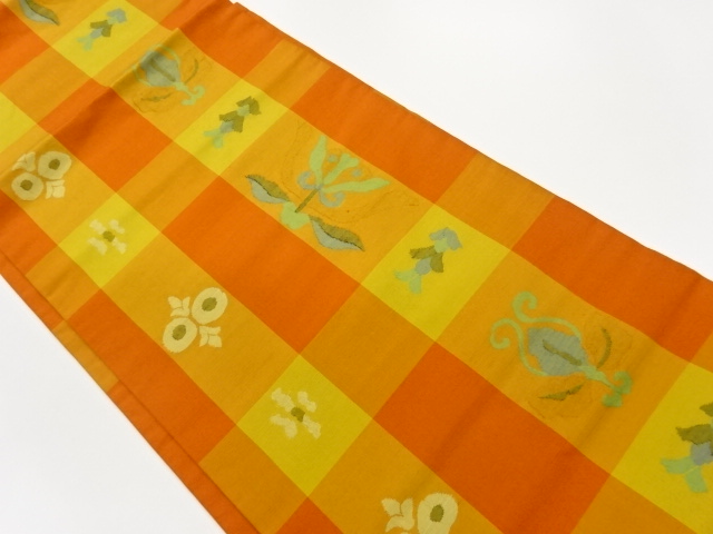 JAPANESE NAGOYA OBI / TSUMUGI / WOVEN GRID